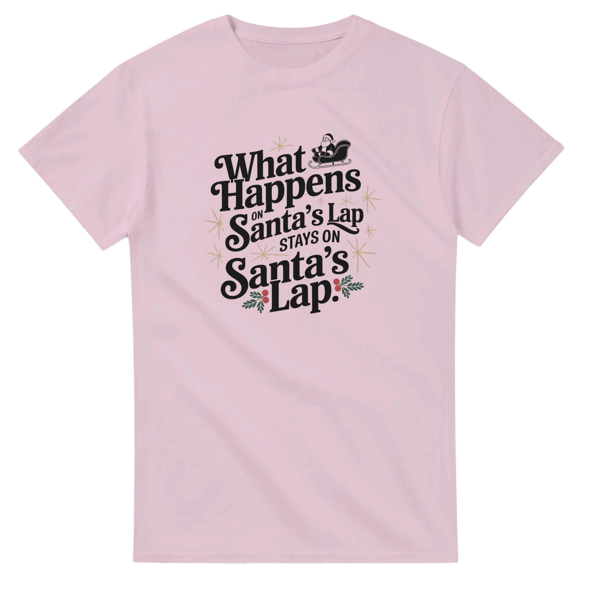 WHAT HAPPENS ON SANTA'S LAP STAYS ON SANTA'S LAP